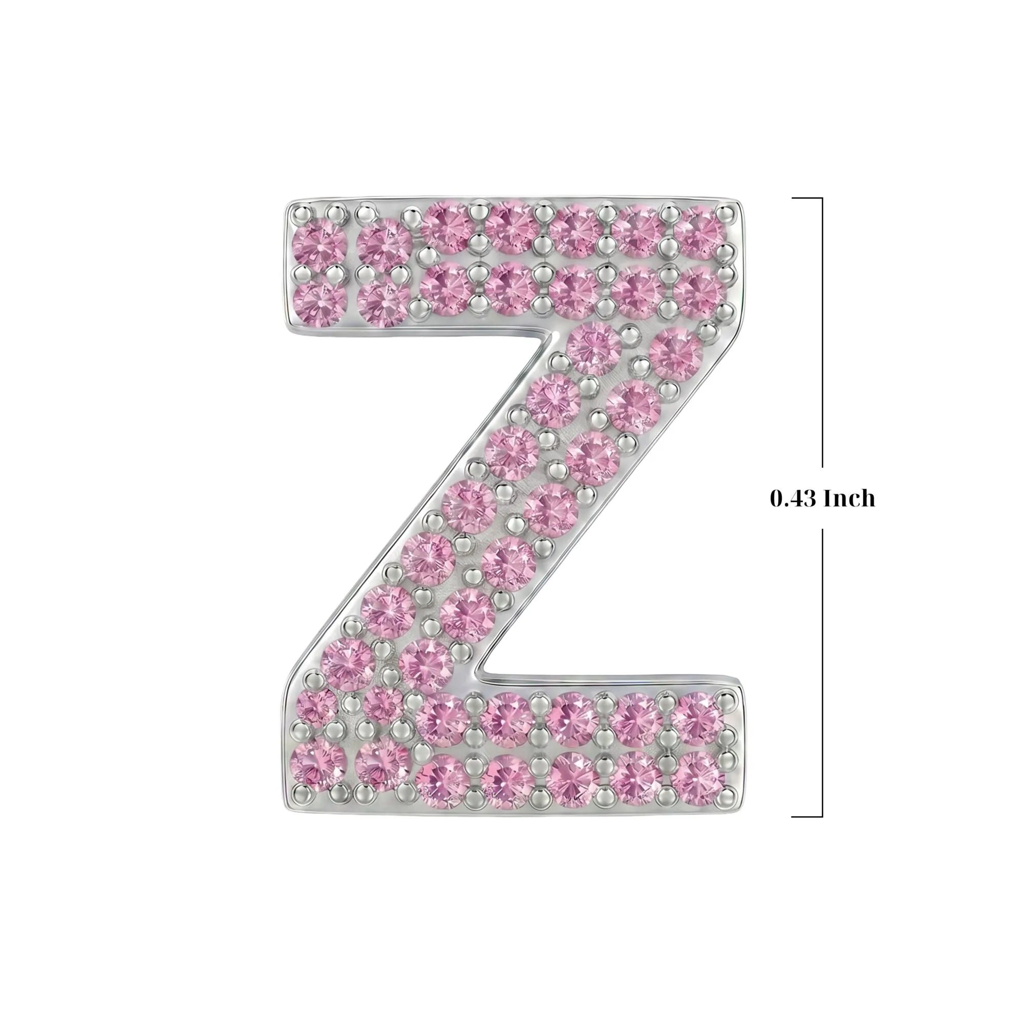 Pink Letter Z / Zeta Charm