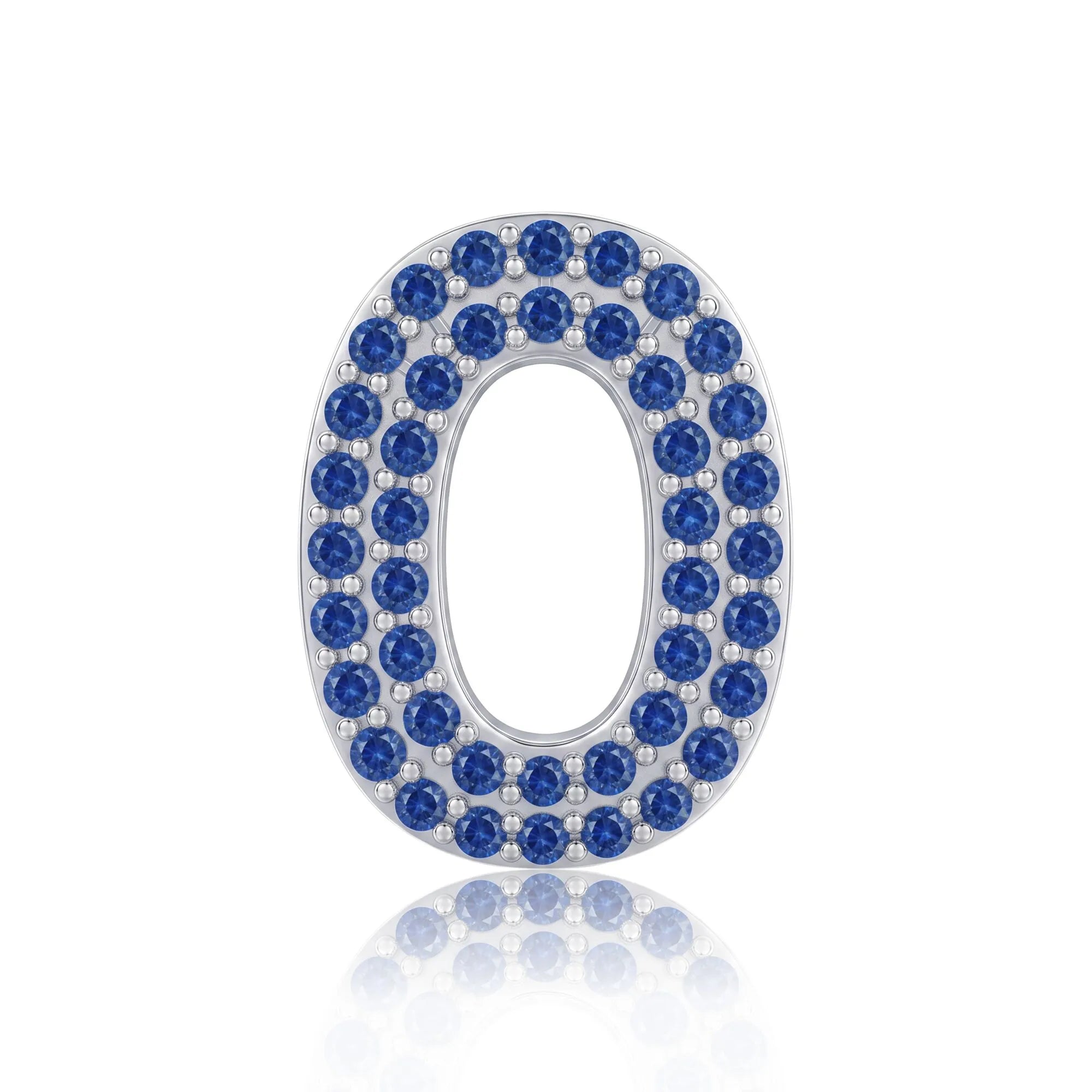 Blue Number 0 Charm