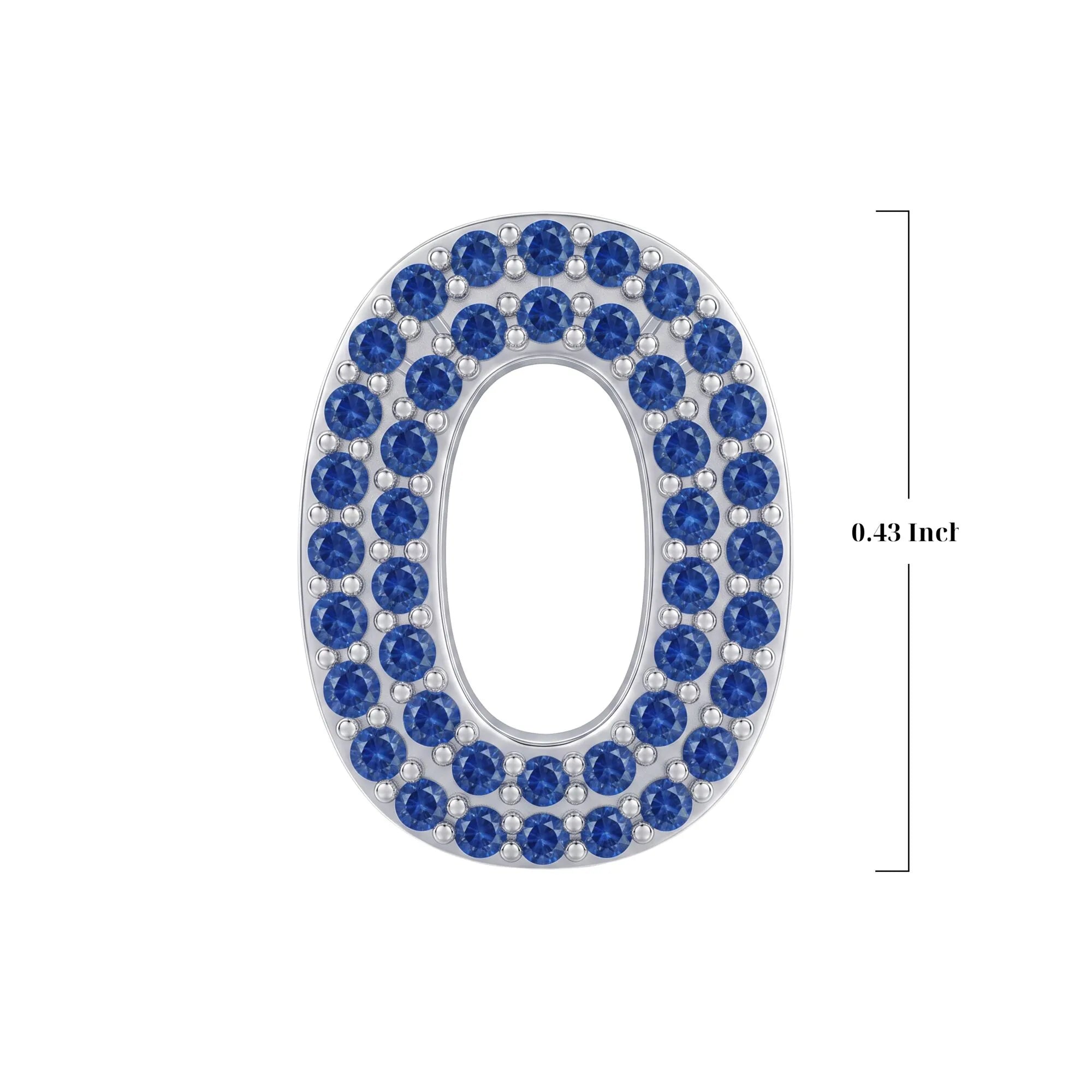 Blue Number 0 Charm
