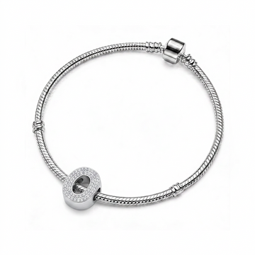 Silver Number 0 Charm