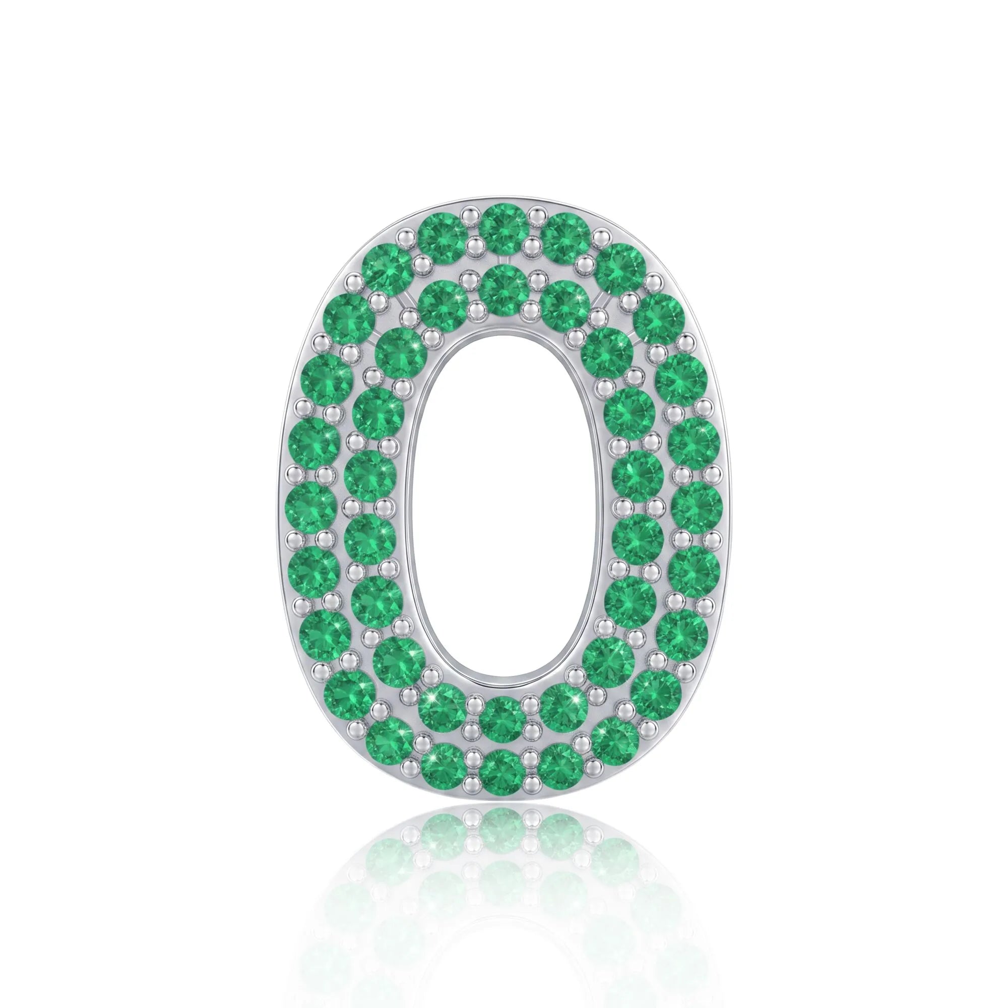 Green Number 0 Charm