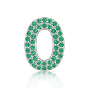 Green Number 0 Charm