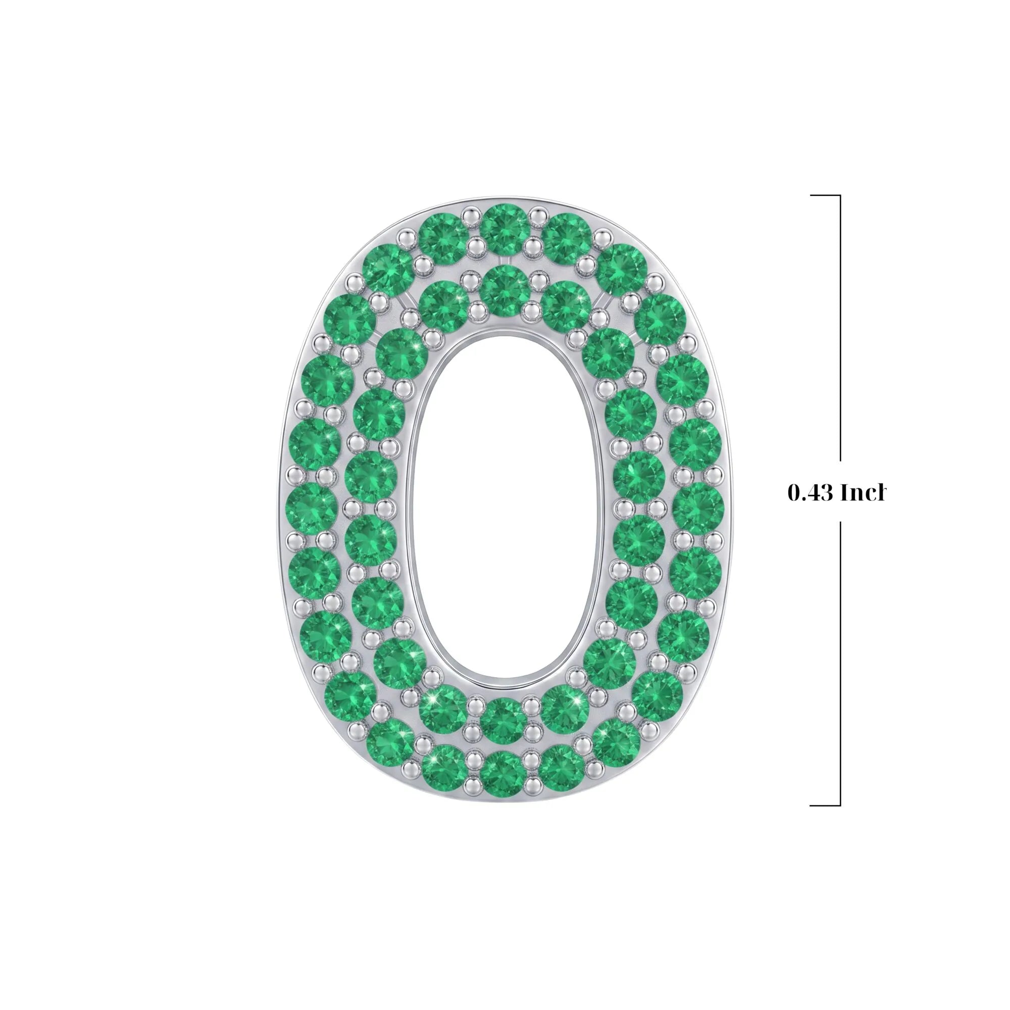 Green Number 0 Charm