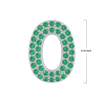 Green Number 0 Charm