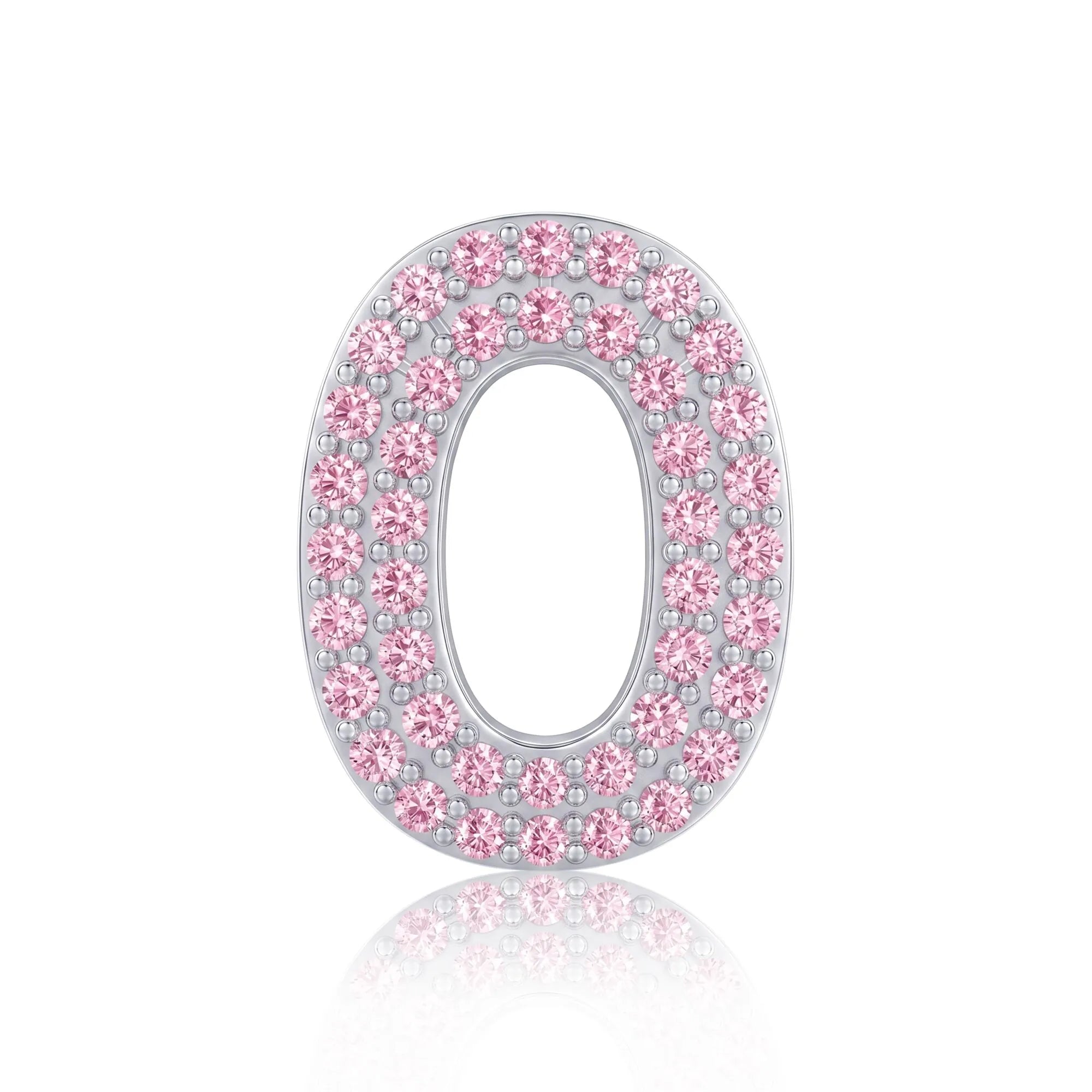 Pink Number 0 Charm