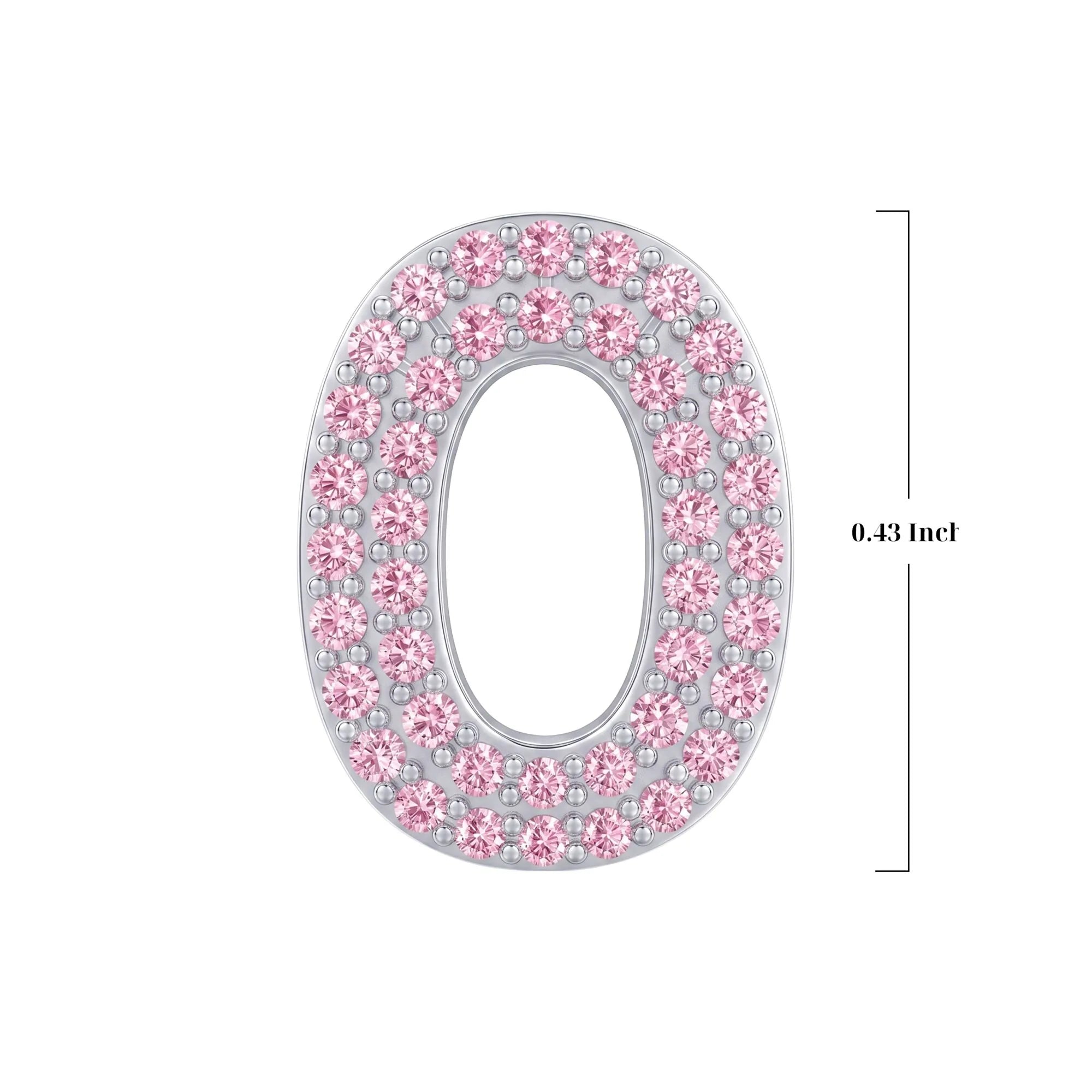 Pink Number 0 Charm