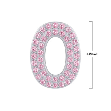 Pink Number 0 Charm
