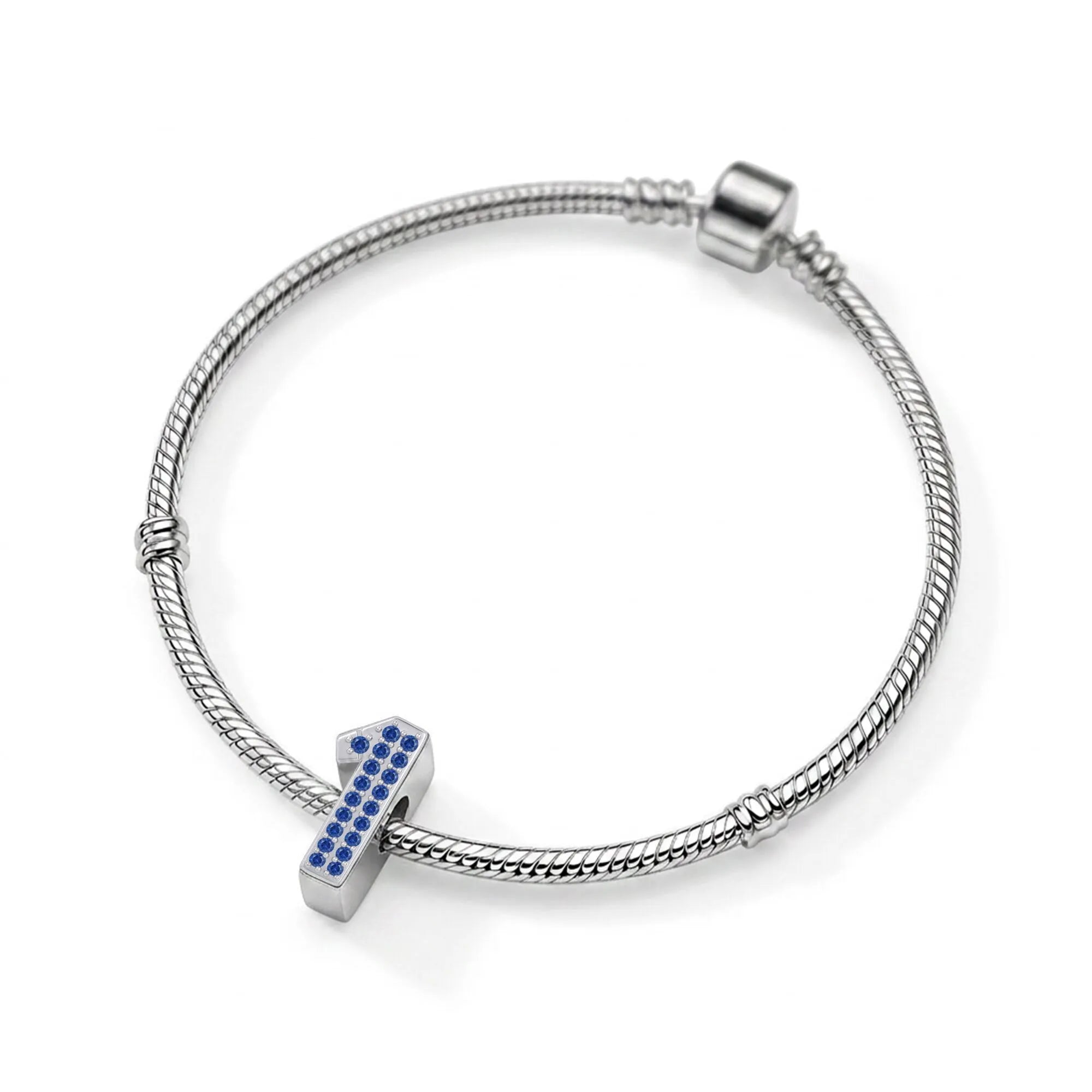 Blue Number 1 Charm
