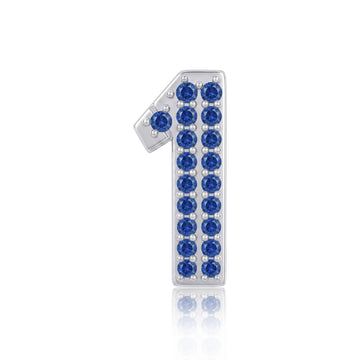 Blue Number 1 Charm