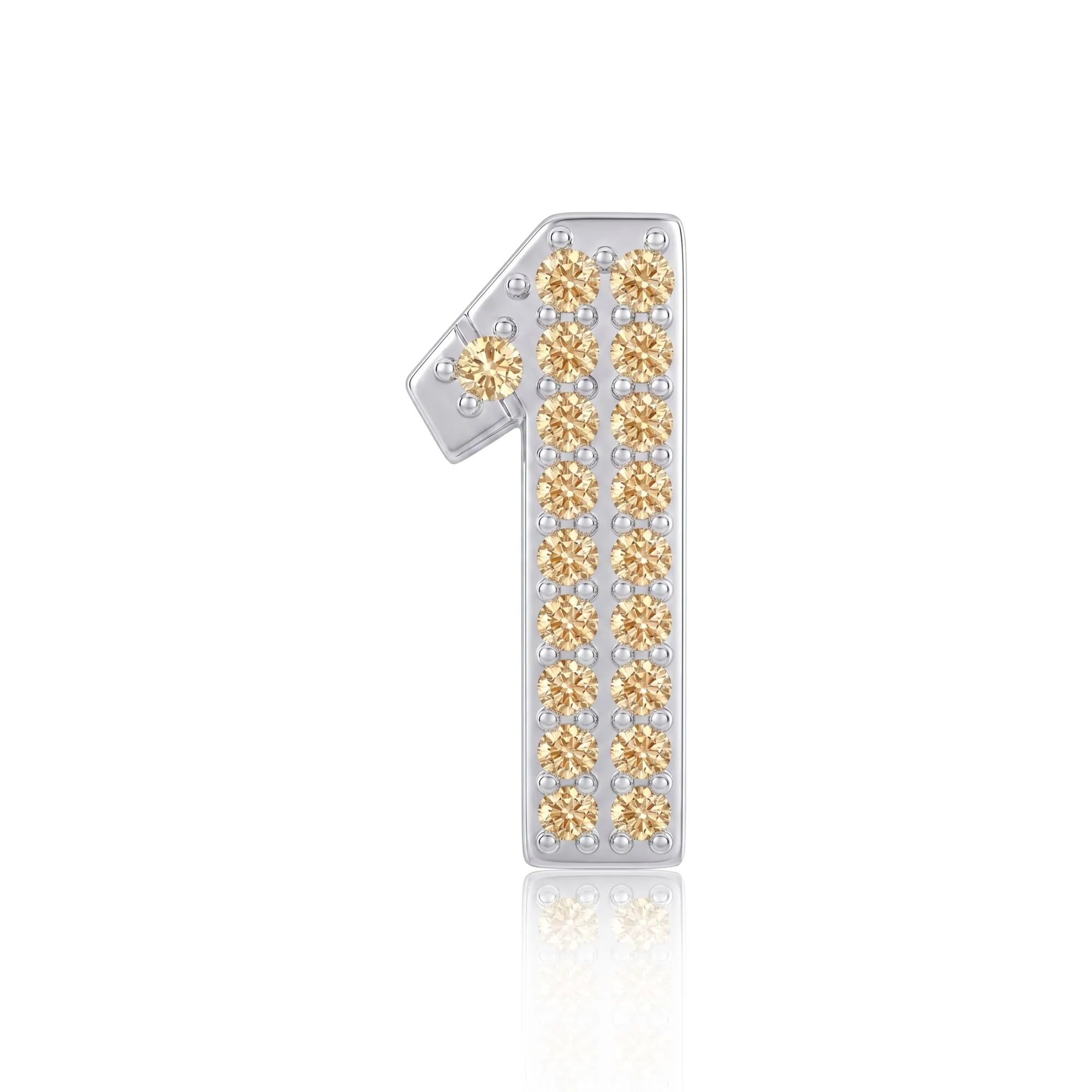 Gold Number 1 Charm