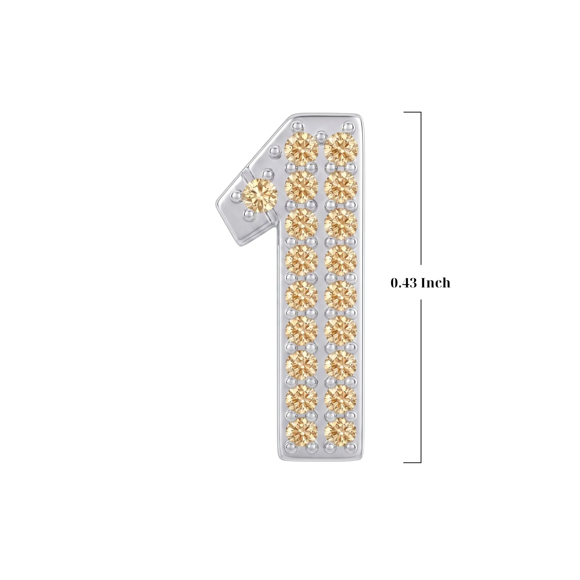 Gold Number 1 Charm