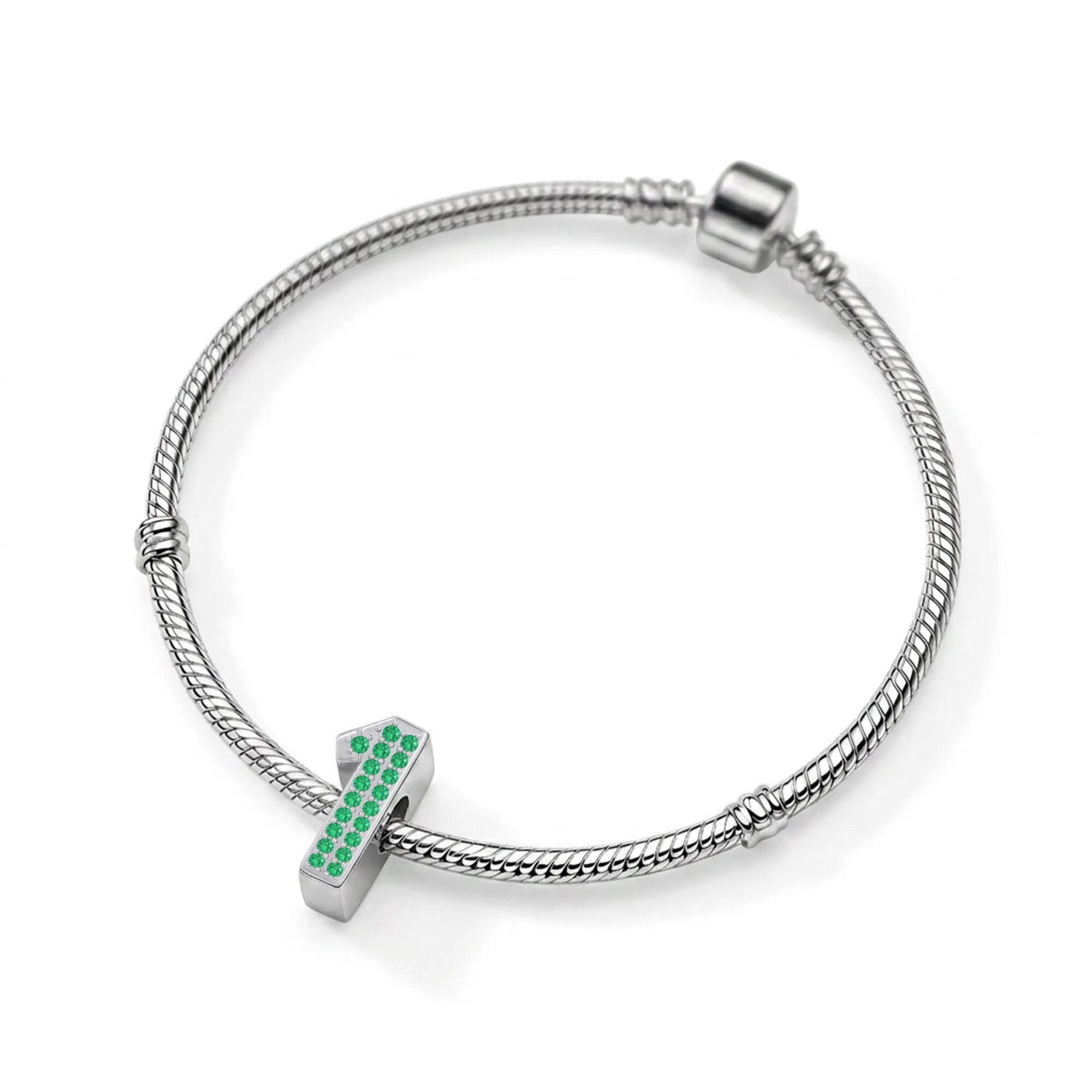 Green Number 1 Charm