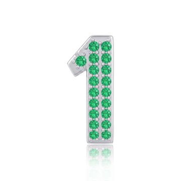 Green Number 1 Charm