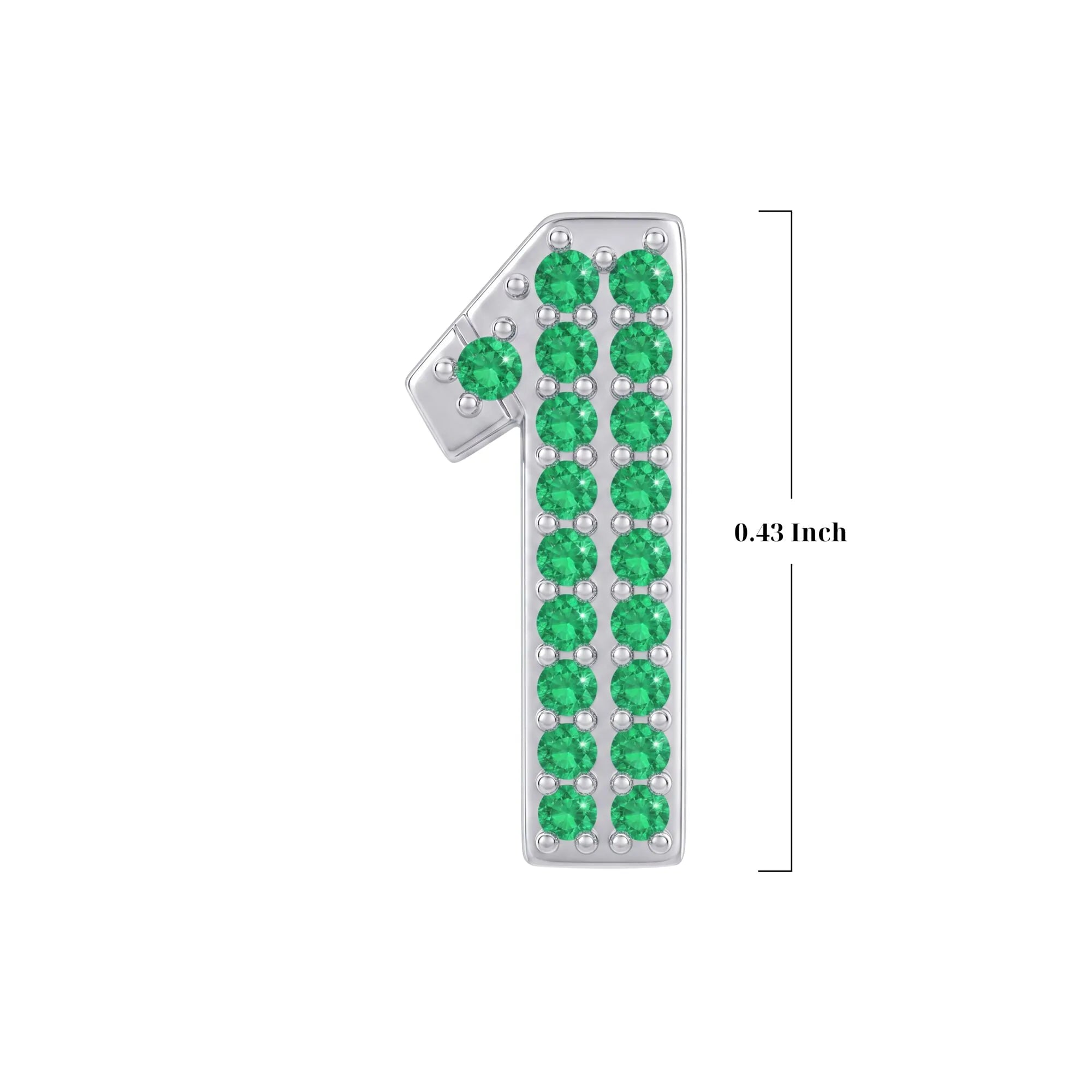 Green Number 1 Charm