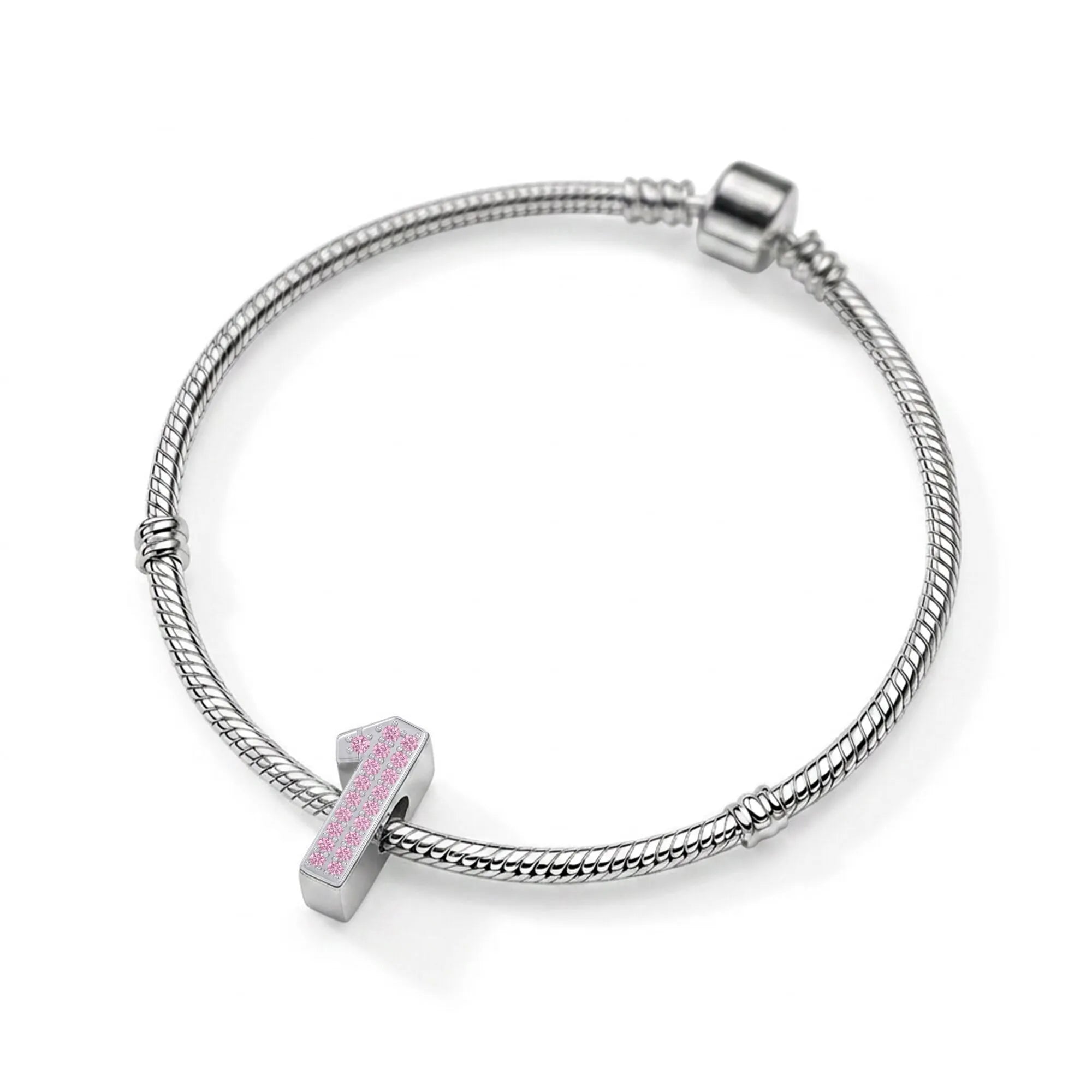 Pink Number 1 Charm