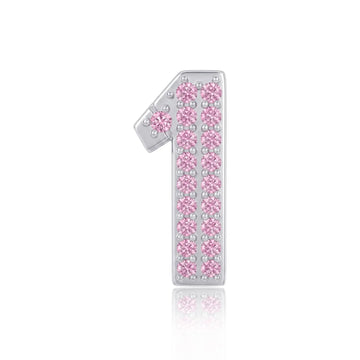 Pink Number 1 Charm