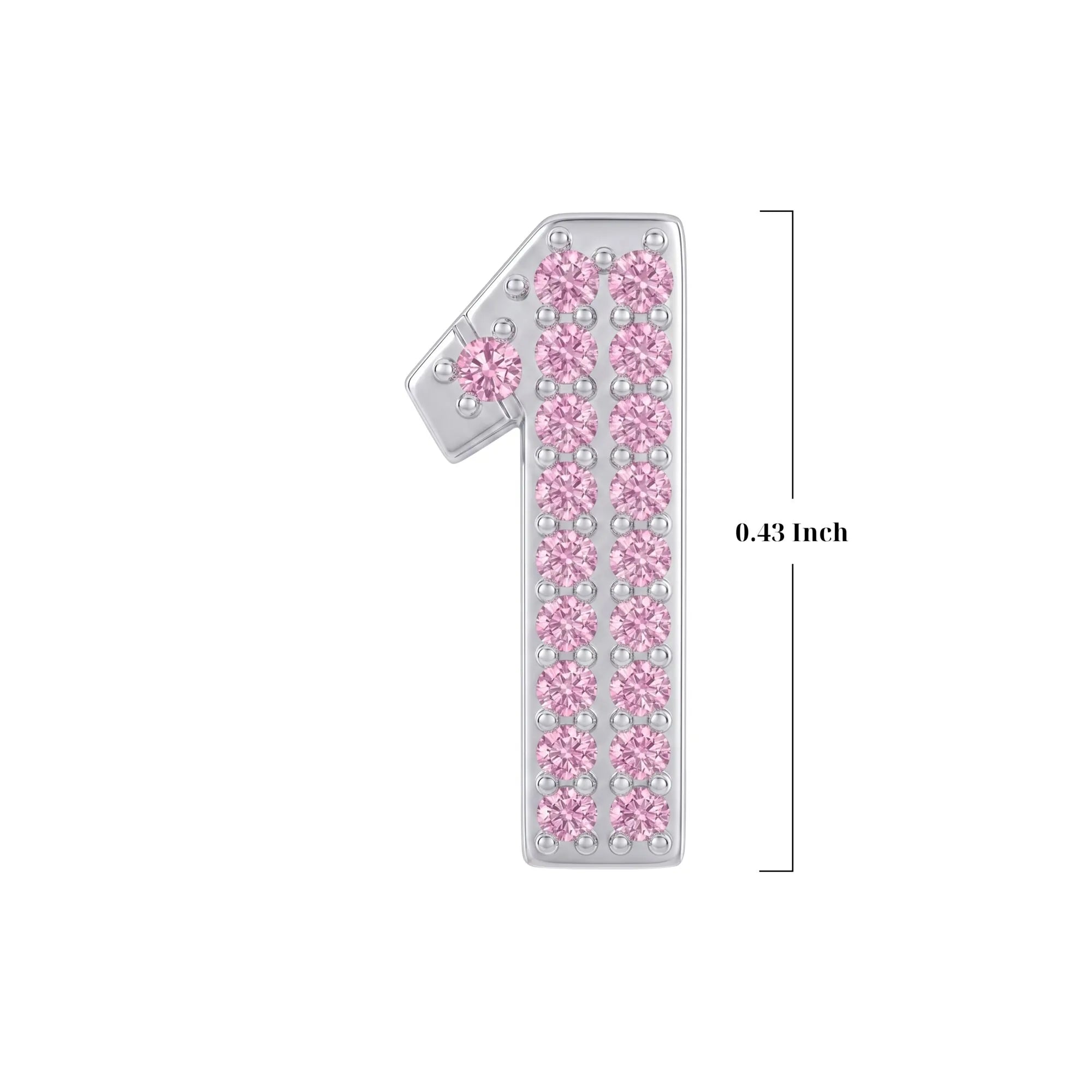 Pink Number 1 Charm