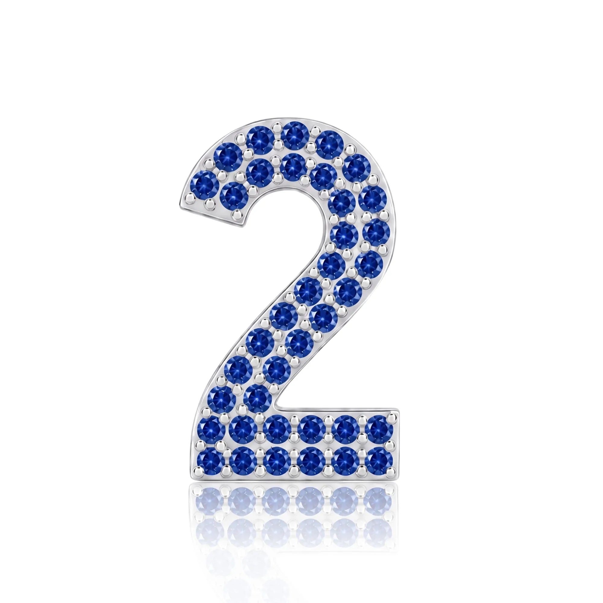 Blue Number 2 Charm
