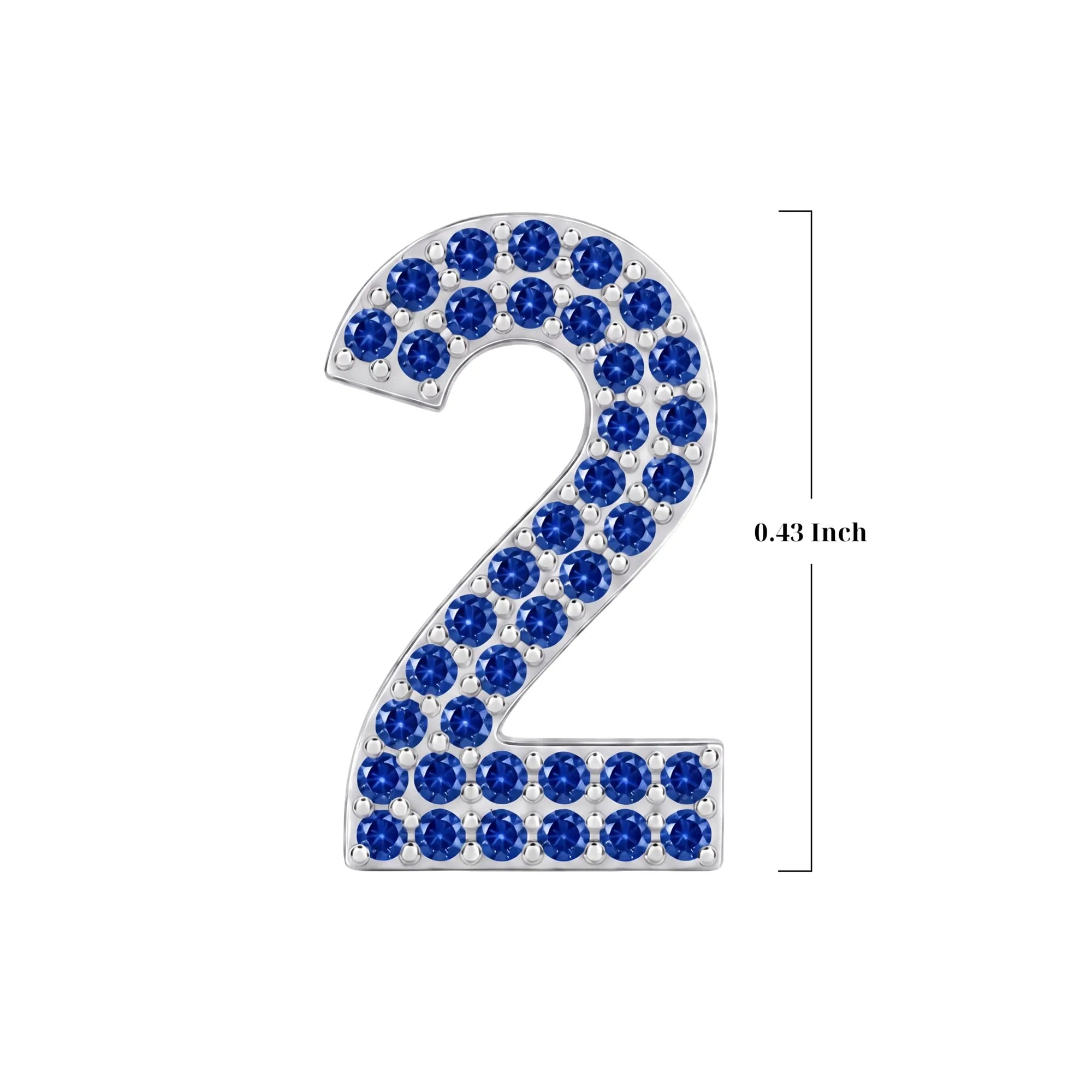 Blue Number 2 Charm