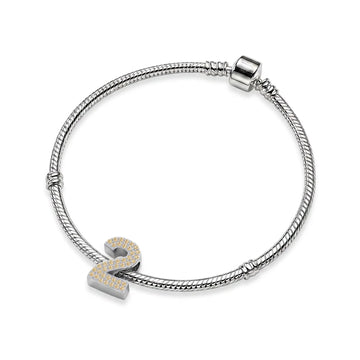 Gold Number 2 Charm