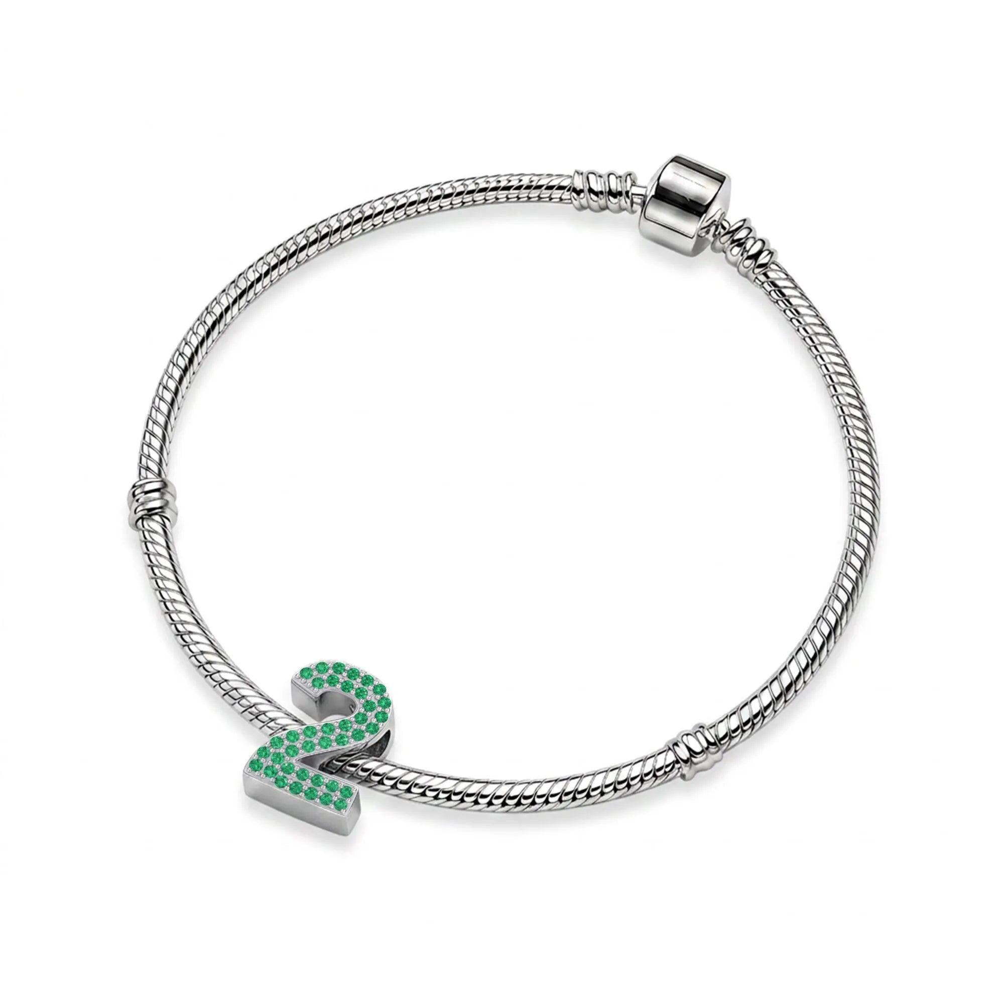 Green Number 2 Charm
