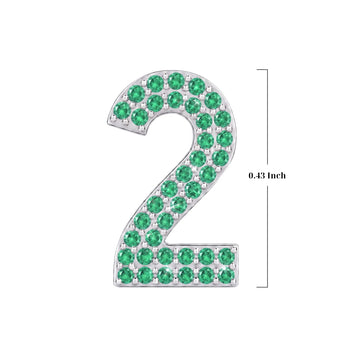 Green Number 2 Charm