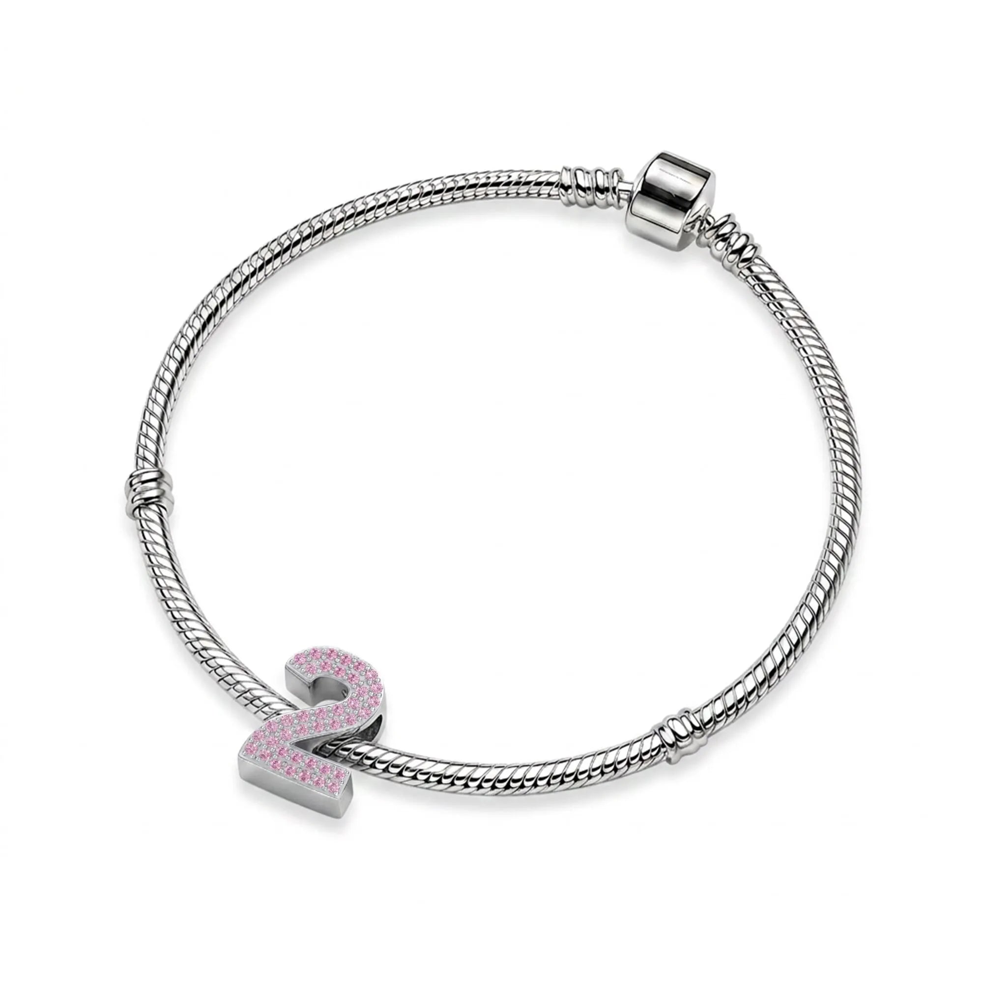 Pink Number 2 Charm