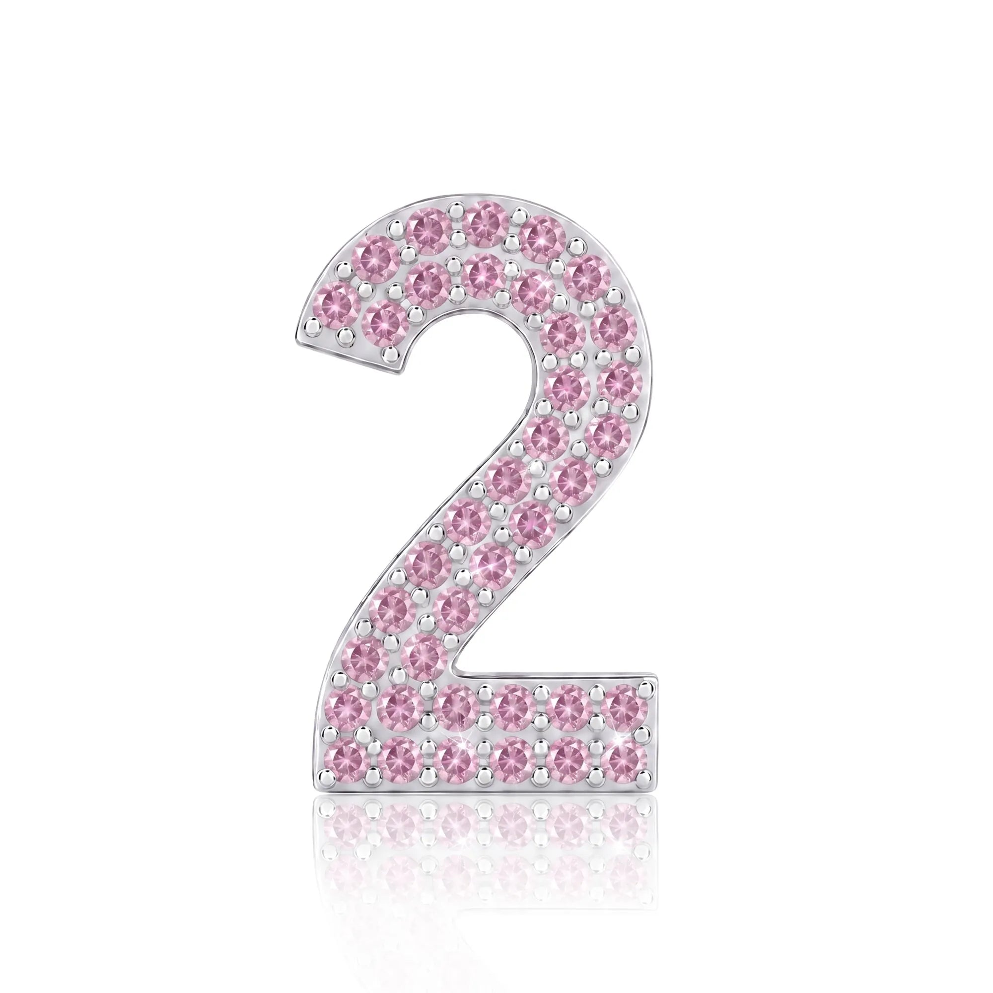 Pink Number 2 Charm