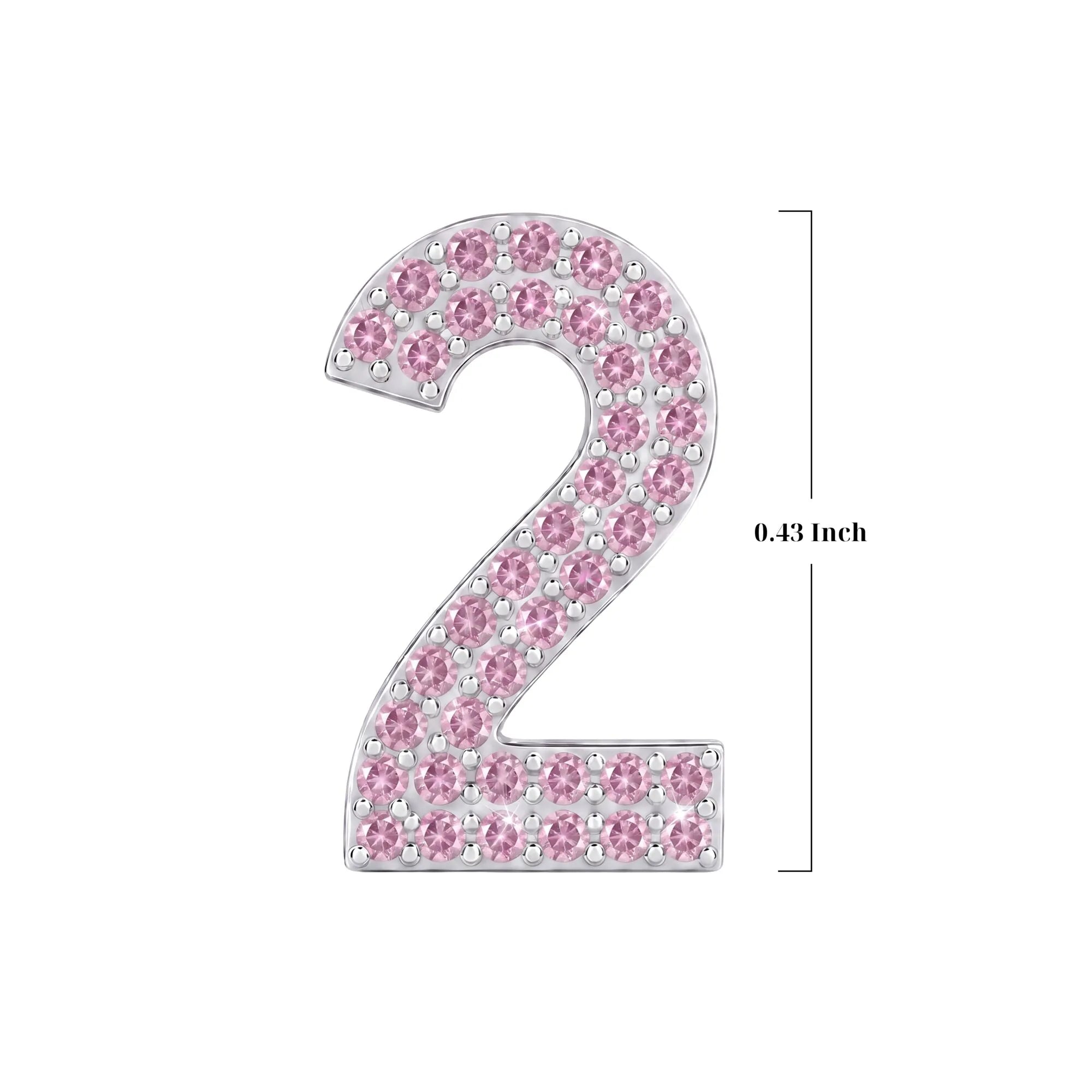 Pink Number 2 Charm