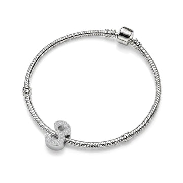 Silver Number 3 Charm