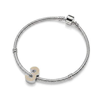 Gold Number 3 Charm