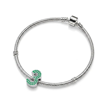 Green Number 3 Charm