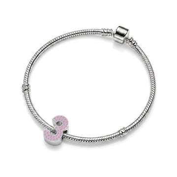 Pink Number 3 Charm