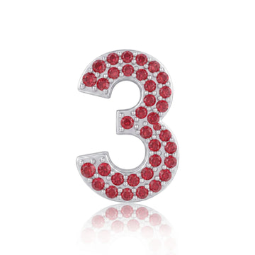 Red Number 3 Charm