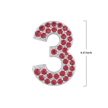 Red Number 3 Charm