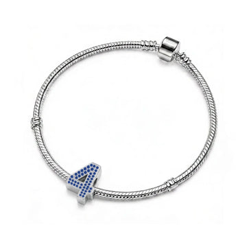 Blue Number 4 Charm