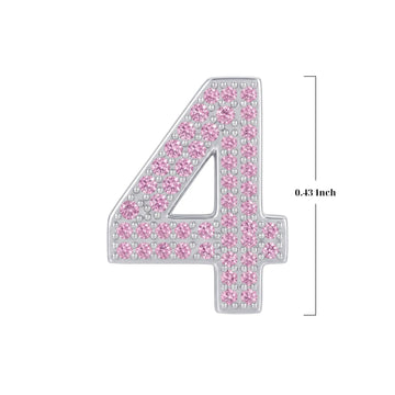 Pink Number 4 Charm