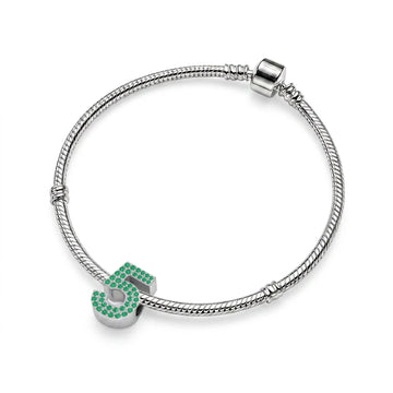 Green Number 5 Charm
