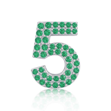 Green Number 5 Charm