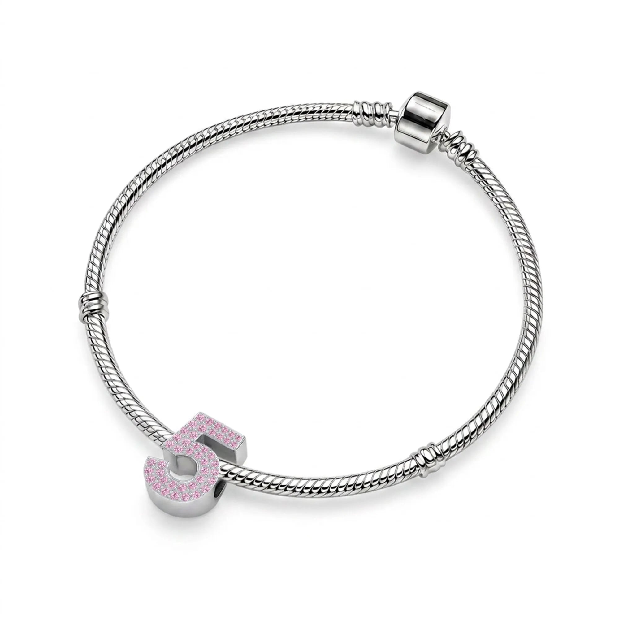 Pink Number 5 Charm
