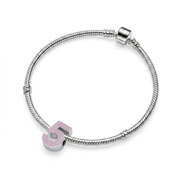 Pink Number 5 Charm