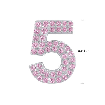 Pink Number 5 Charm