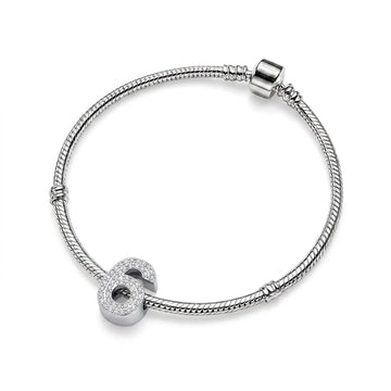 Silver Number 6 Charm