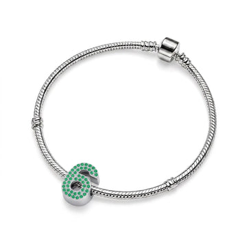 Green Number 6 Charm