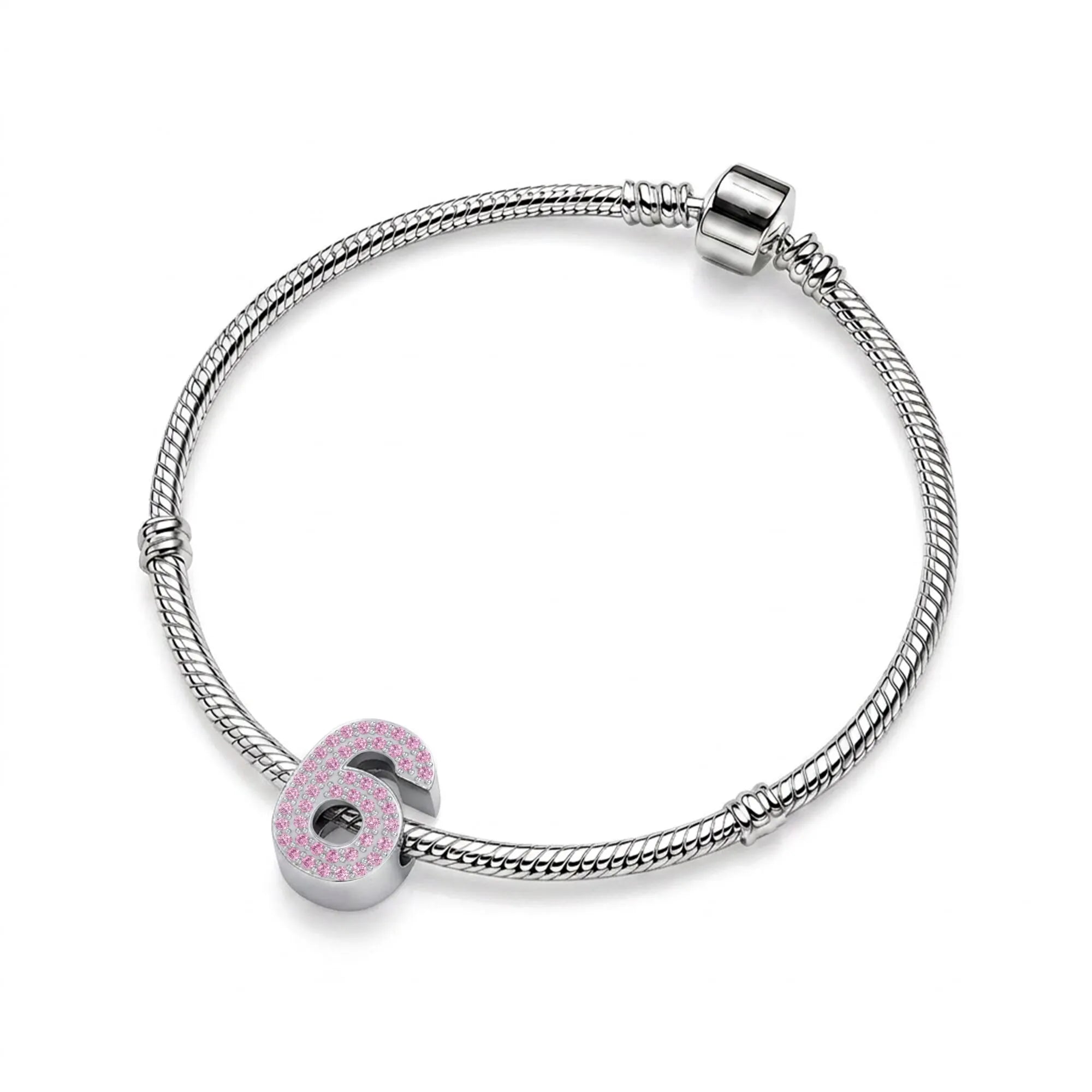 Pink Number 6 Charm