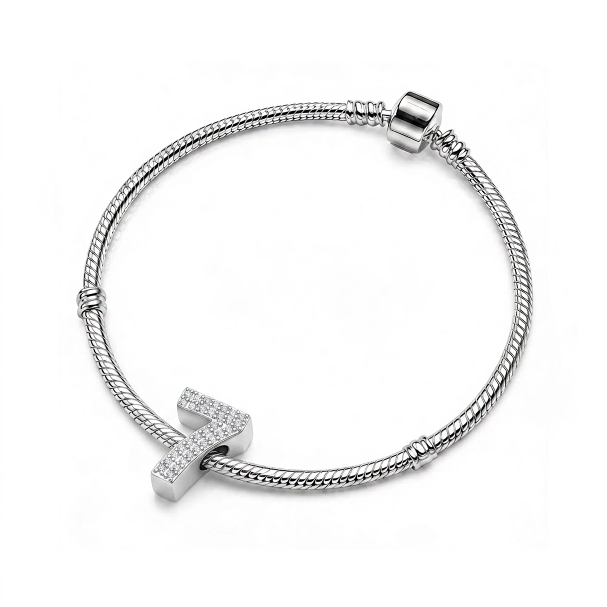Silver Number 7 Charm