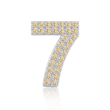 Gold Number 7 Charm