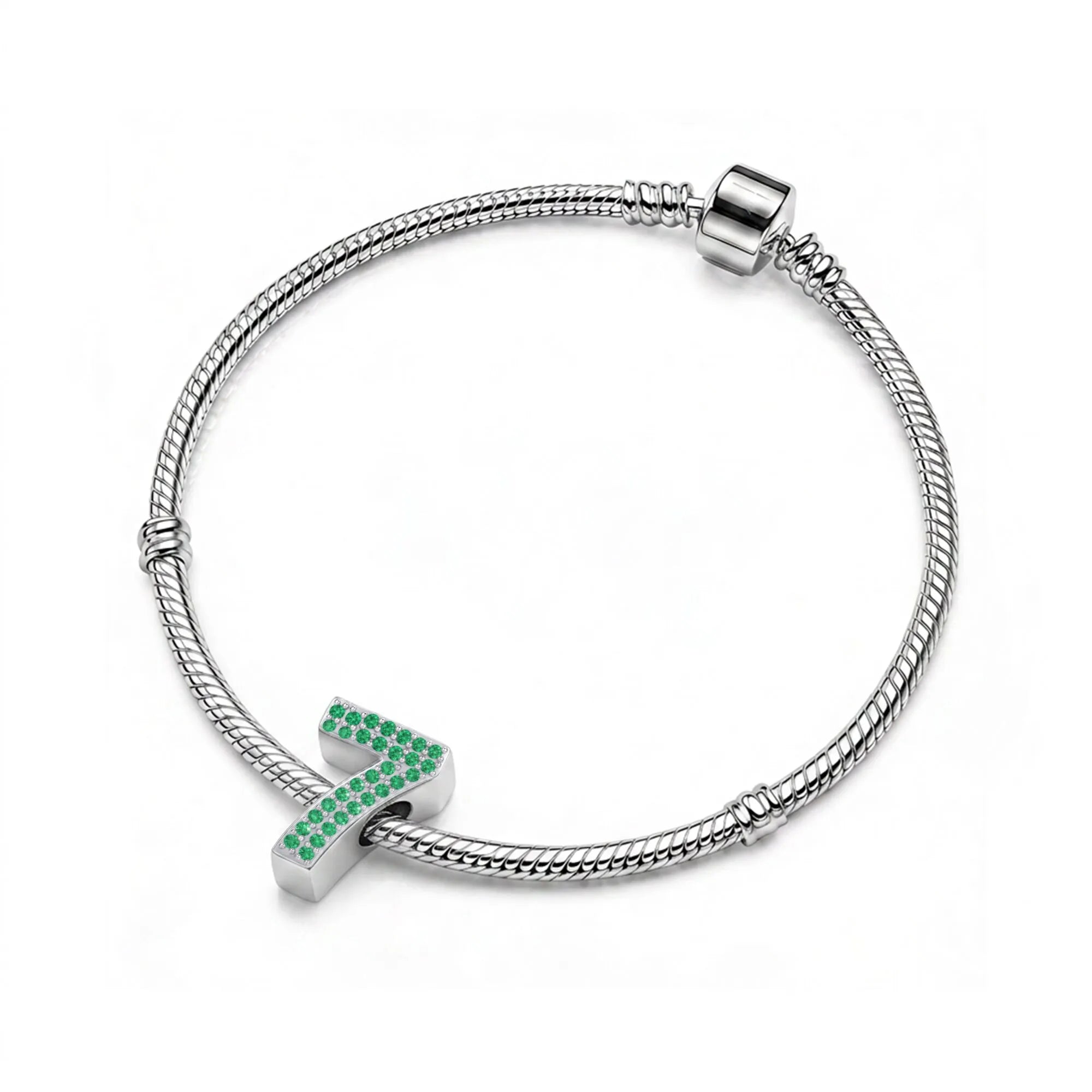 Green Number 7 Charm