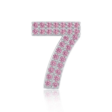 Pink Number 7 Charm