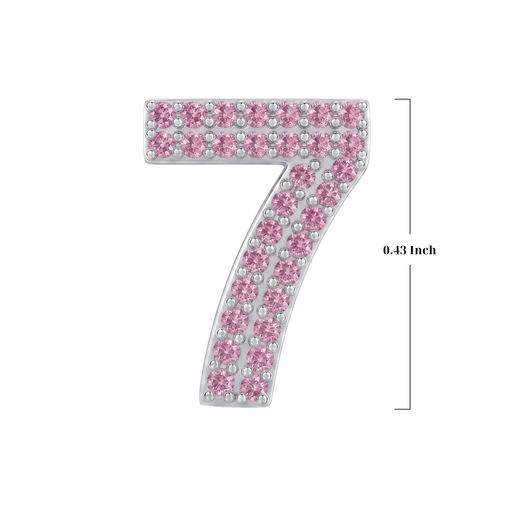 Pink Number 7 Charm